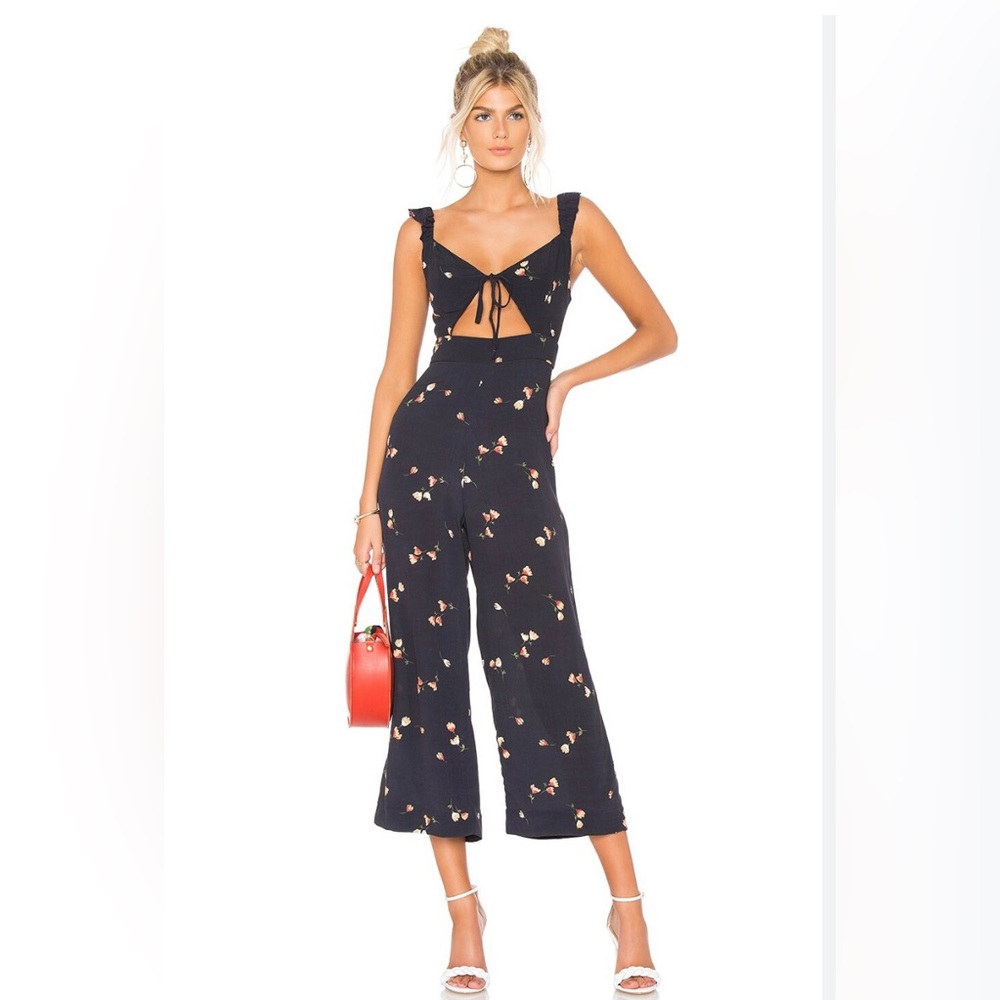 Cut out Tulip Print Jumpsuit from Revolve